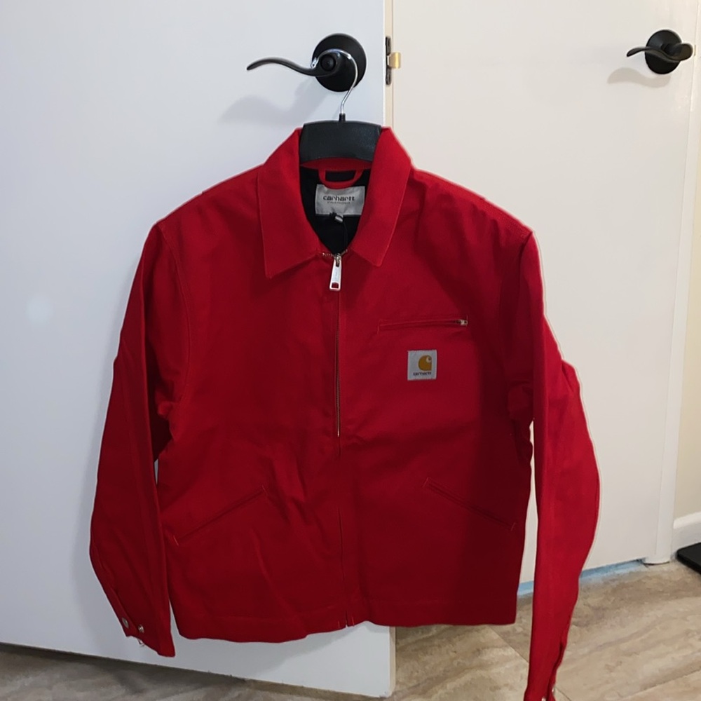 NWT Carhartt WIP OG Detroit Jacket Red Cardinal Rigid 1026465